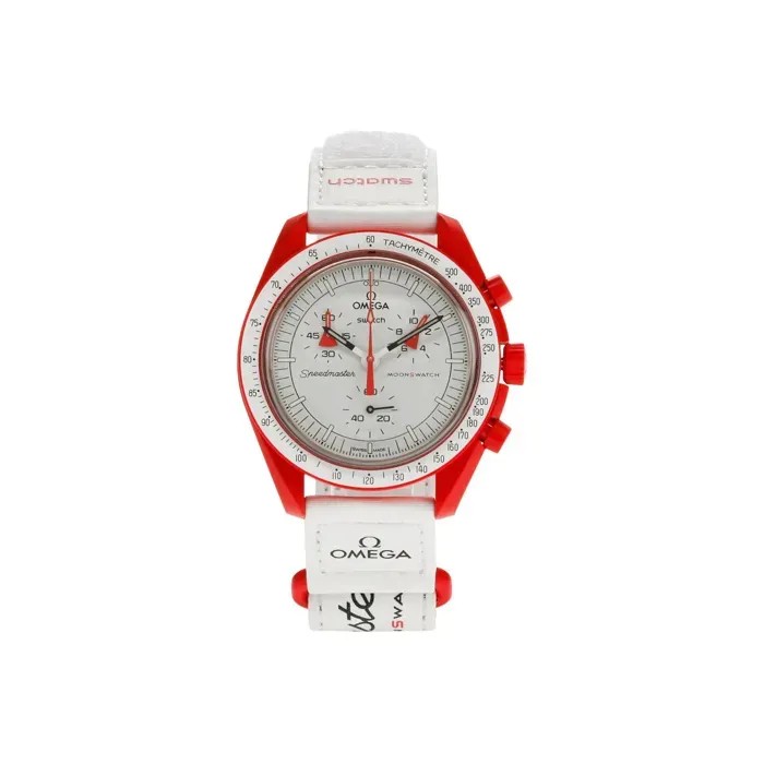 Swatch X Omega Bioceramic Moonswatch Mission To Mars - HypeFly India View 1