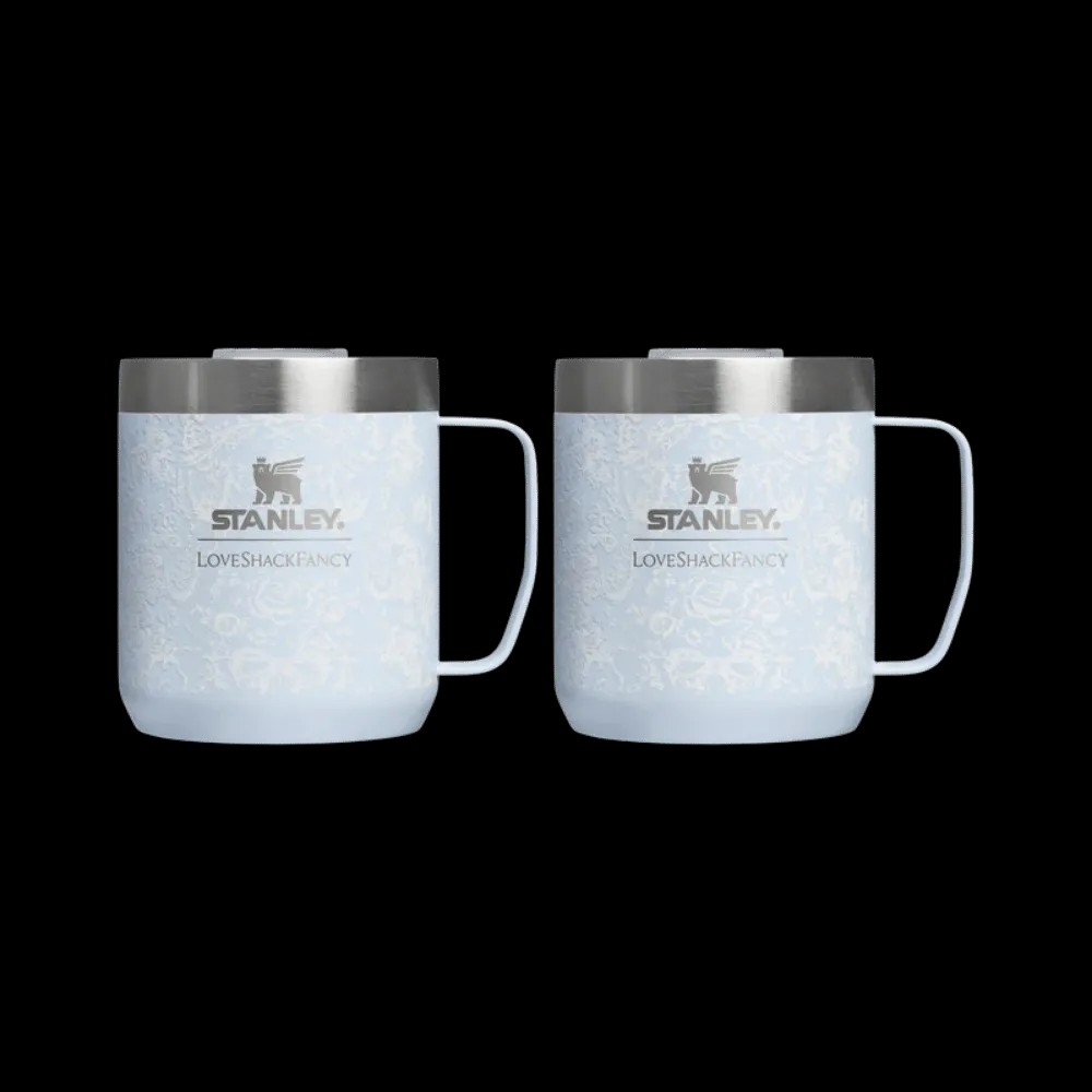 Stanley 1913 X Loveshackfancy Holiday Everyday Camp Mug Set Toscana Toile Alpine Blue 12 OZ - HypeFly India View 3