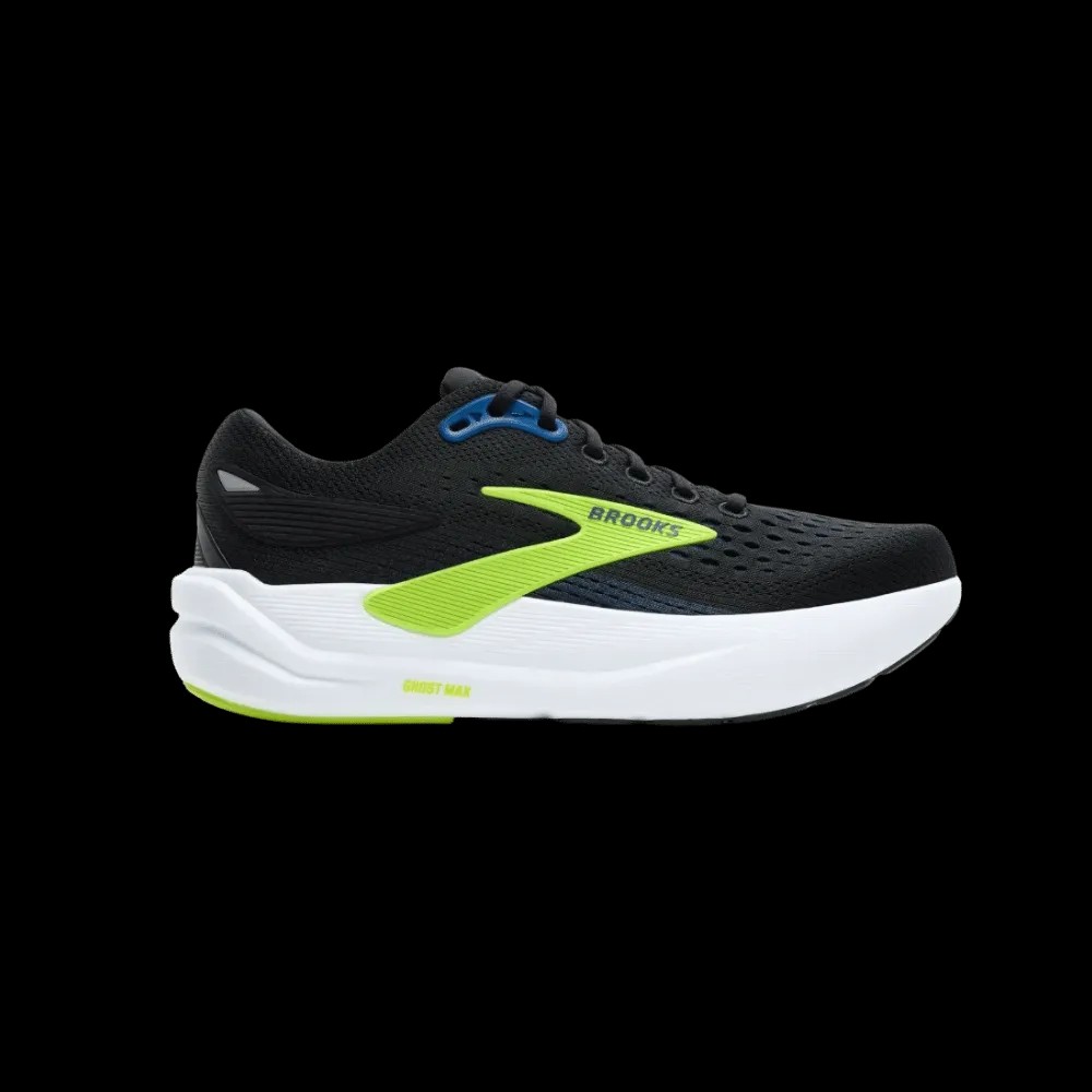 Brooks Ghost Max 3 Black Navy Acid Lime - HypeFly India View 1