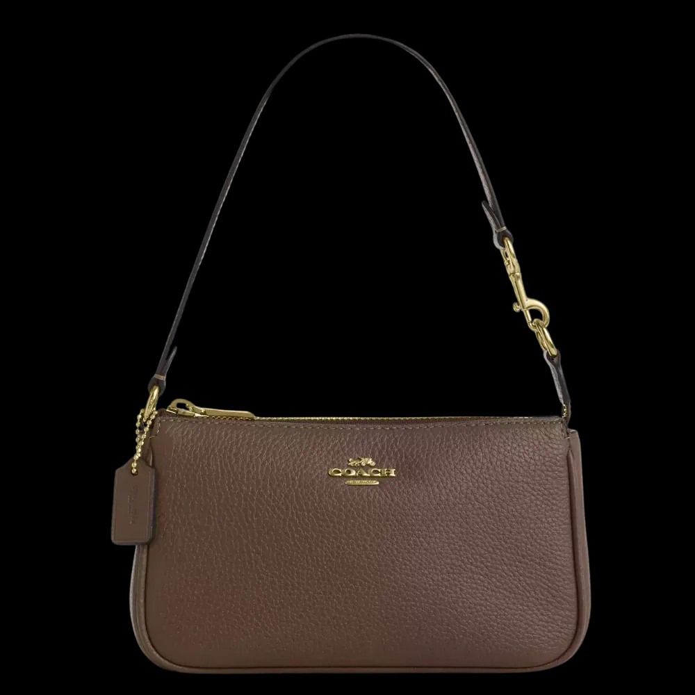 Coach Nolita 19 Pebbled Leather Dark Stone - HypeFly India View 1