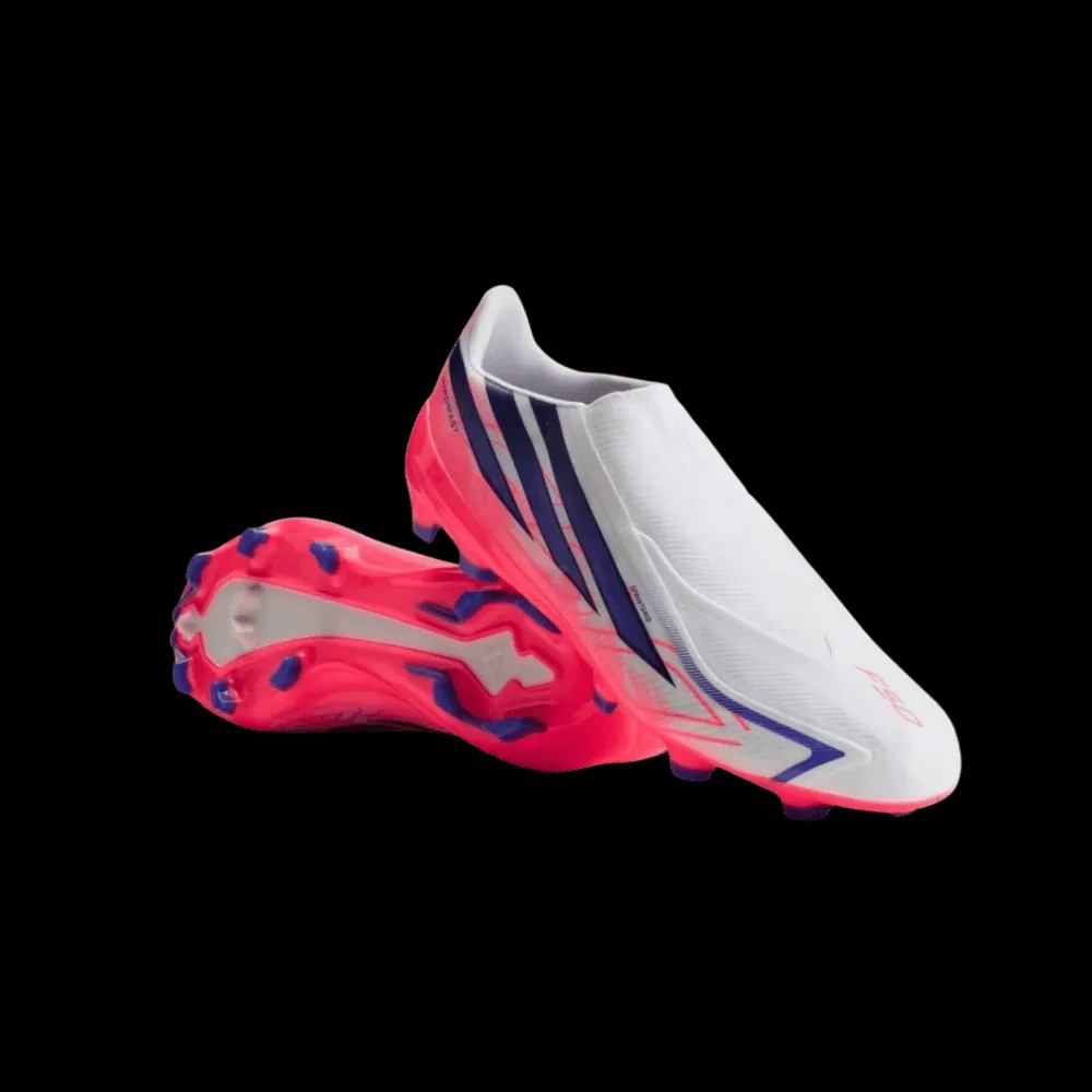 Adidas F50 Hyperfast League Laceless Firm Ground Soccer Cleats Cloud White - HypeFly India View 4