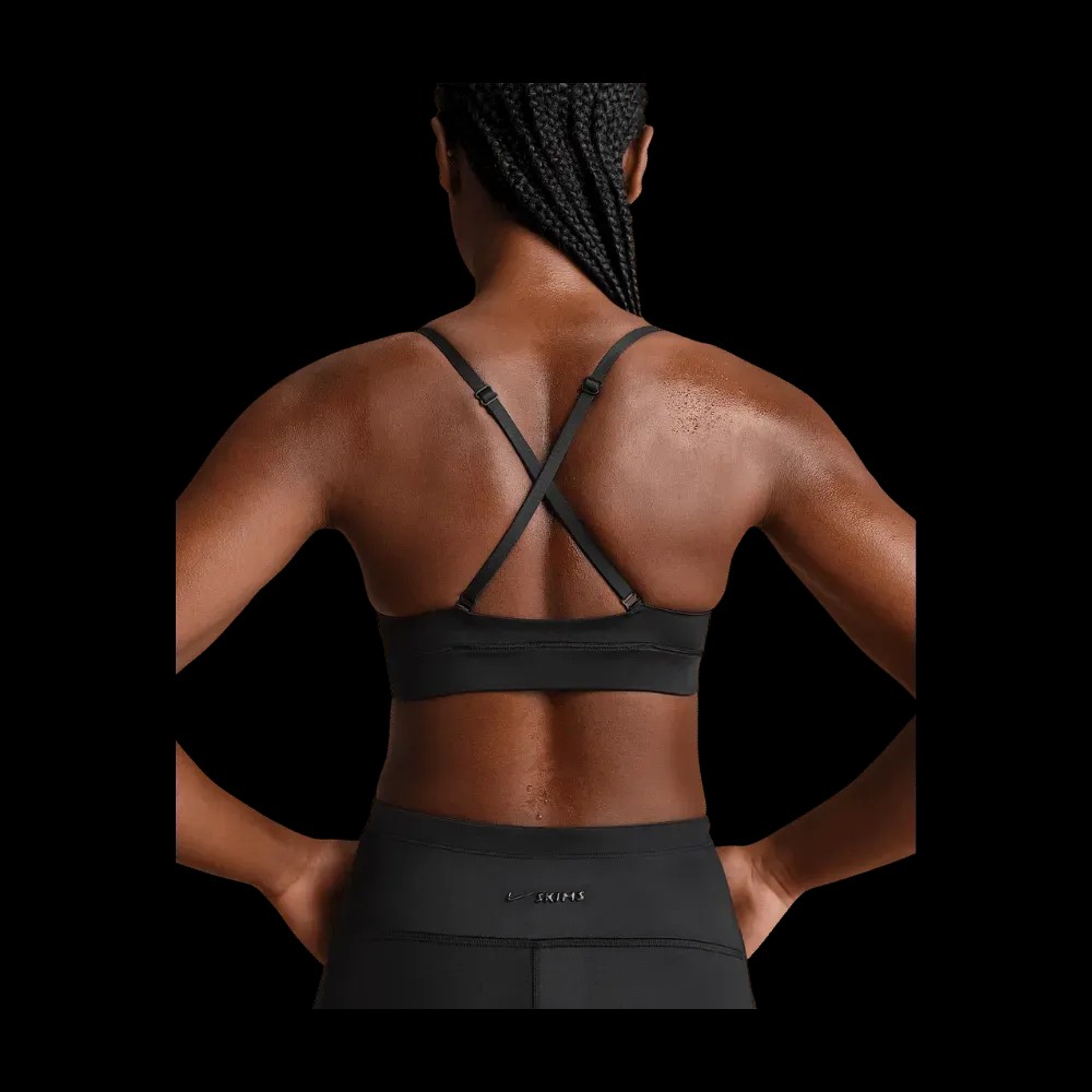 Nike x Skims Shine Women's Triangle Bra Obsidian - HypeFly India View 5
