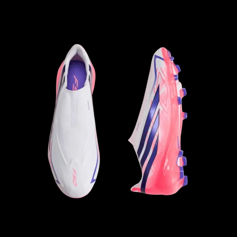 Adidas F50 Hyperfast League Laceless Firm Ground Soccer Cleats Cloud White - HypeFly India View 3
