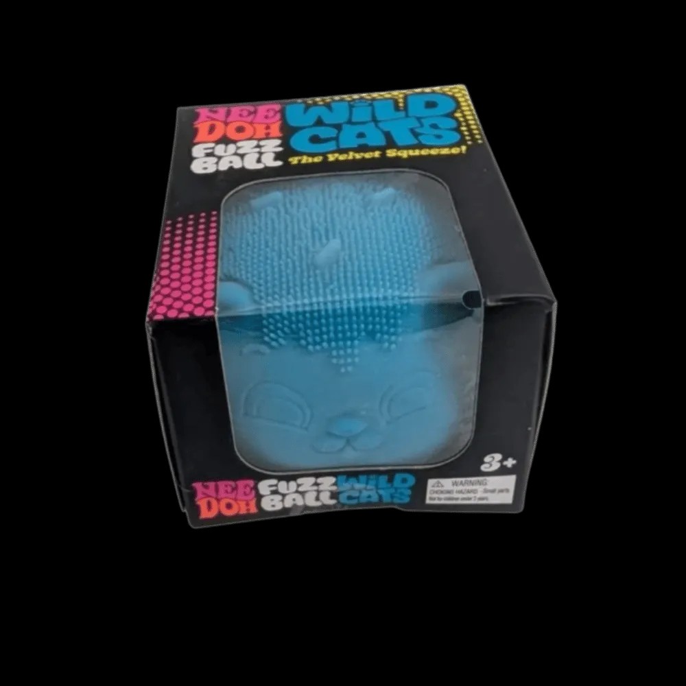 NeeDoh Fuzz Ball Wild Cats Squishy Fidget Toy Blue - HypeFly India View 1