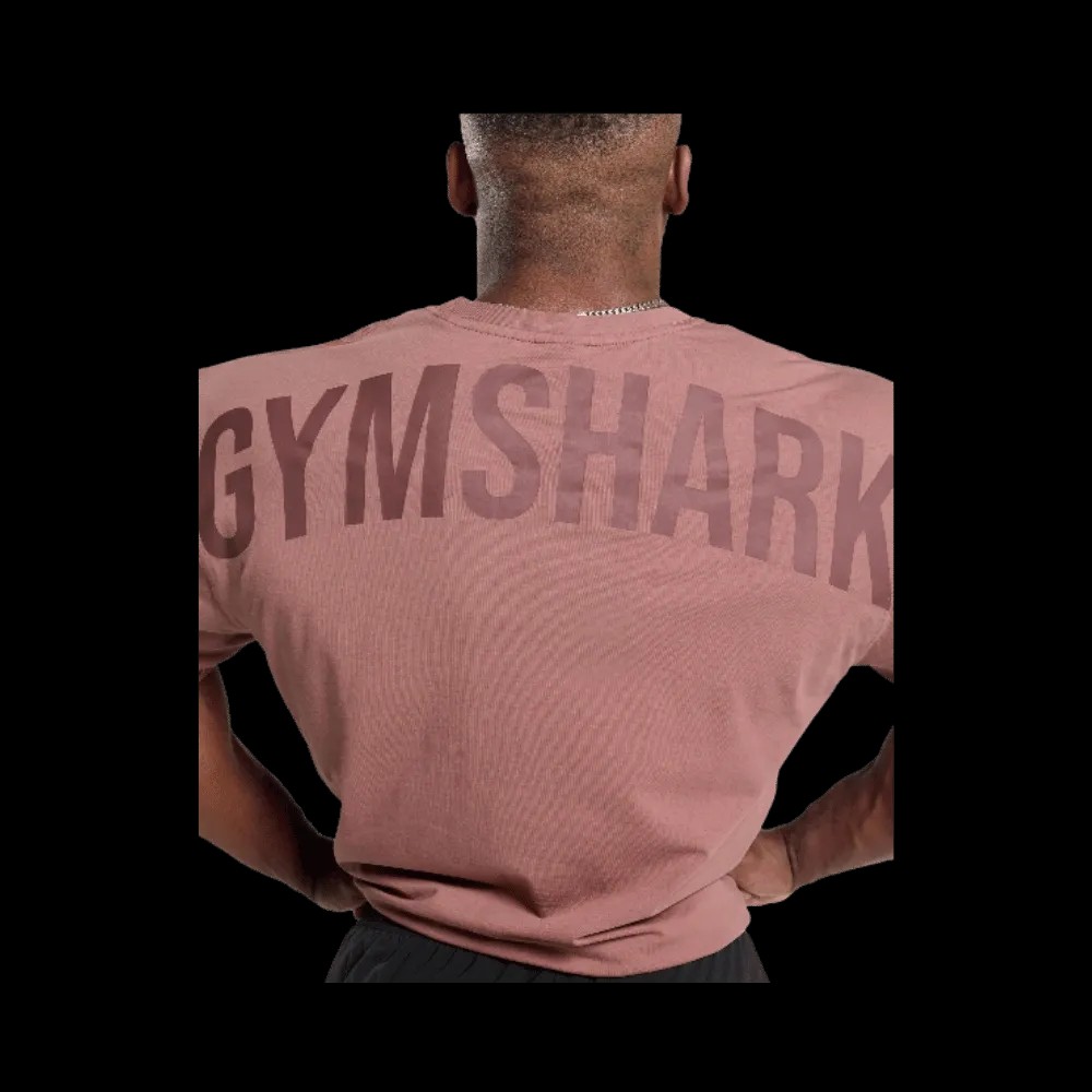 Gymshark Power T-Shirt Oversized Fit Brick Brown - HypeFly India View 2