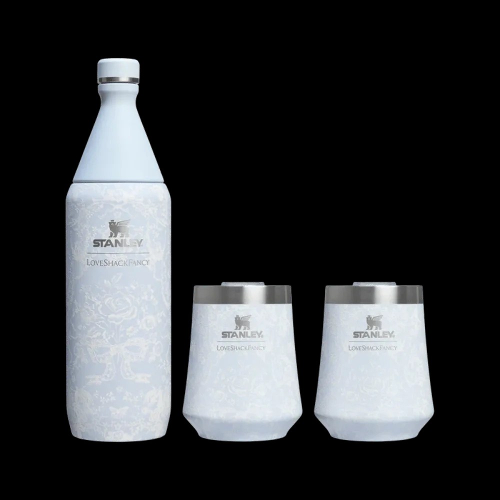 Stanley 1913 X Loveshackfancy Holiday Reserve All Day Wine Set Toscana Toile Alpine Blue 34 OZ - HypeFly India View 1