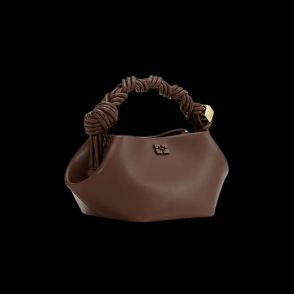 Ganni Brown Mini Bou Bag - HypeFly India View 2