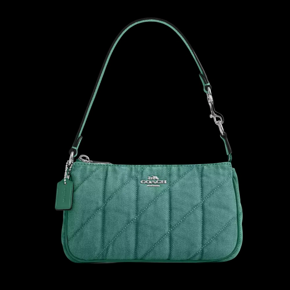 Coach Nolita 19 Quilted Denim Green - HypeFly India View 1