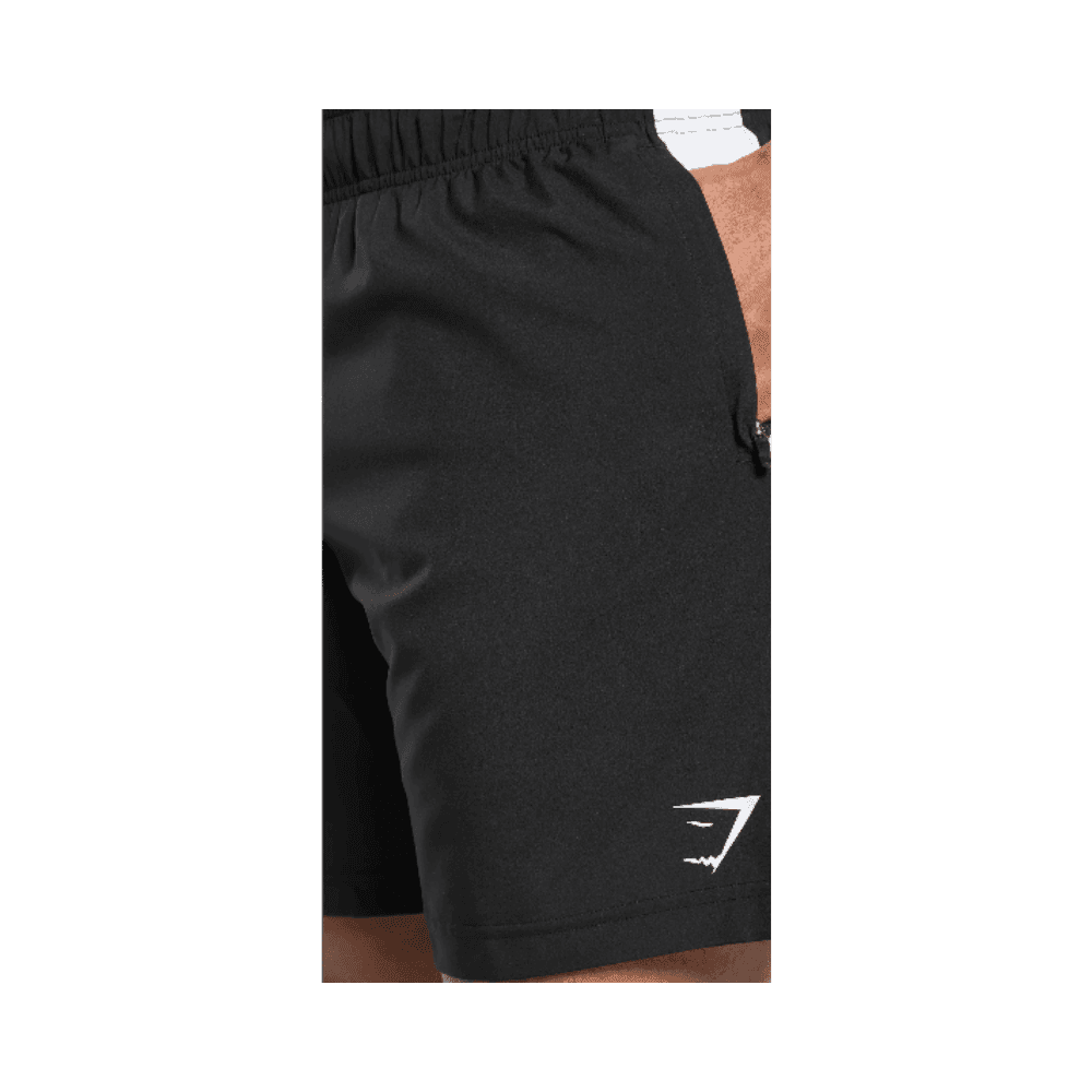 Gymshark Sport Panel 7" Shorts Black/White - HypeFly India View 2