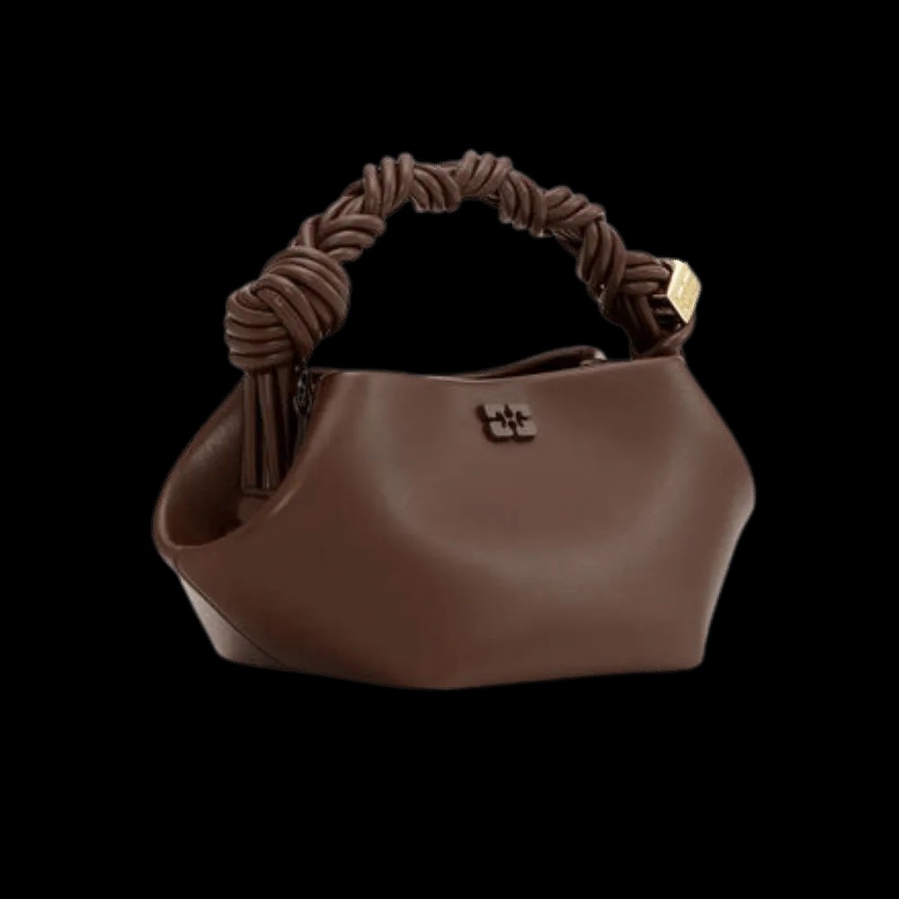 Ganni Brown Mini Bou Bag - HypeFly India View 3