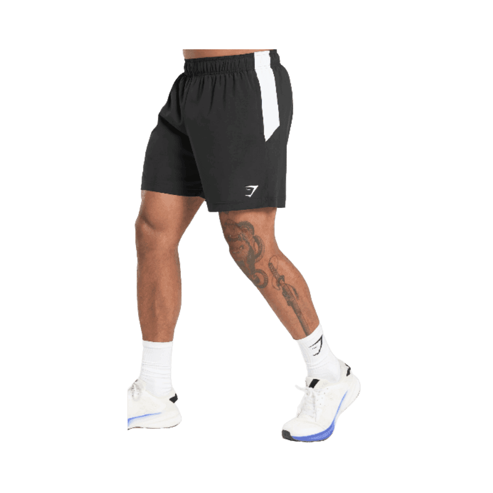Gymshark Sport Panel 7" Shorts Black/White - HypeFly India View 3