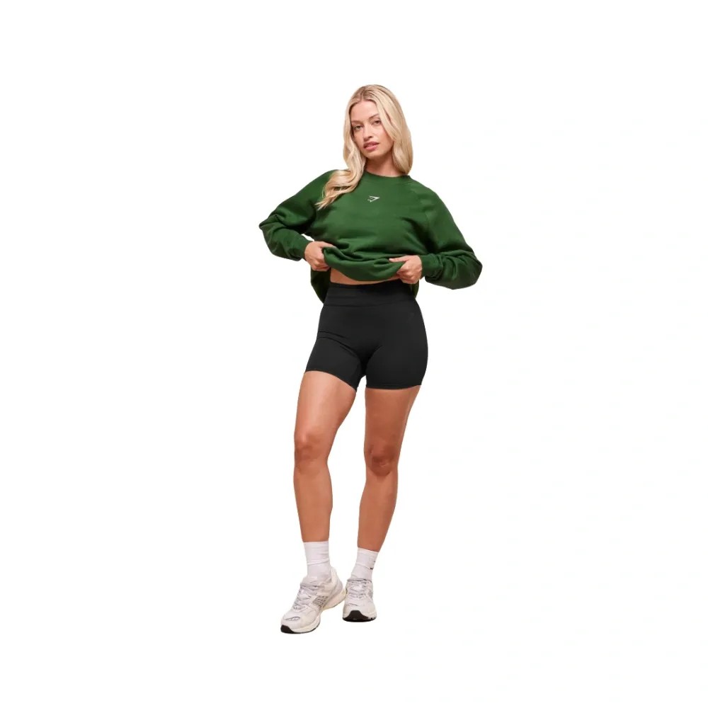 Gymshark Training Oversized Fleece Sweatshirt Athletic Green - HypeFly India View 4
