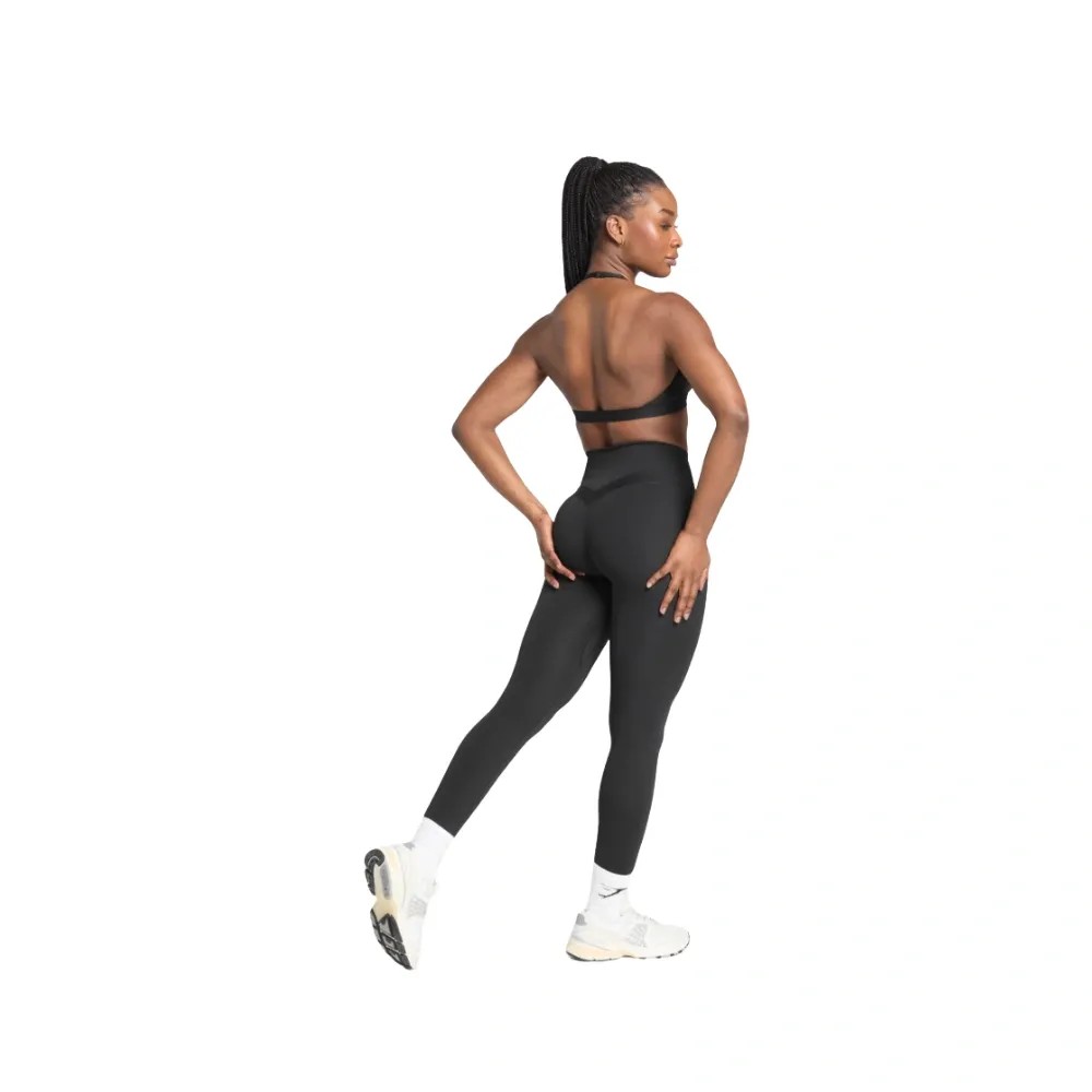 Gymshark Minimal Halterneck Sports Bra - Light Support Black - HypeFly India View 4