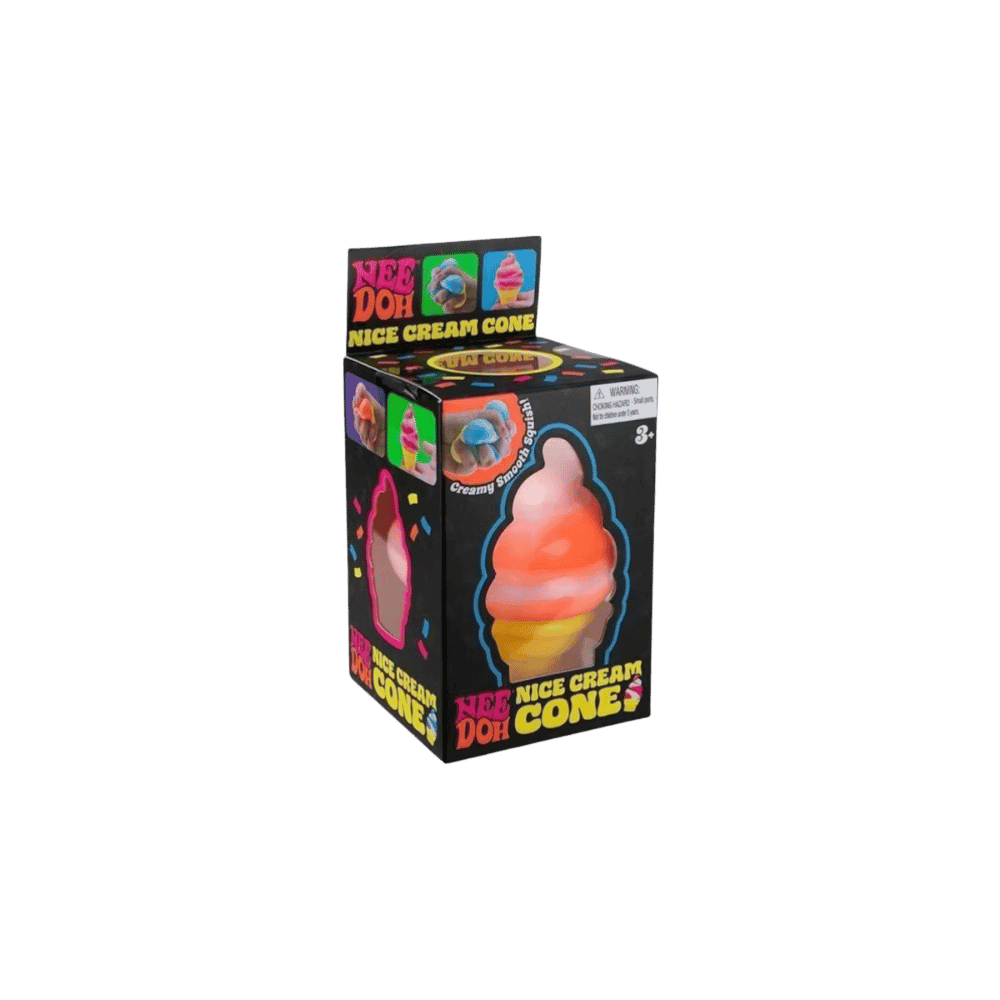 NeeDoh Nice Cream Ice Cream Cone Squishy Fidget Toy Orange - HypeFly India View 1