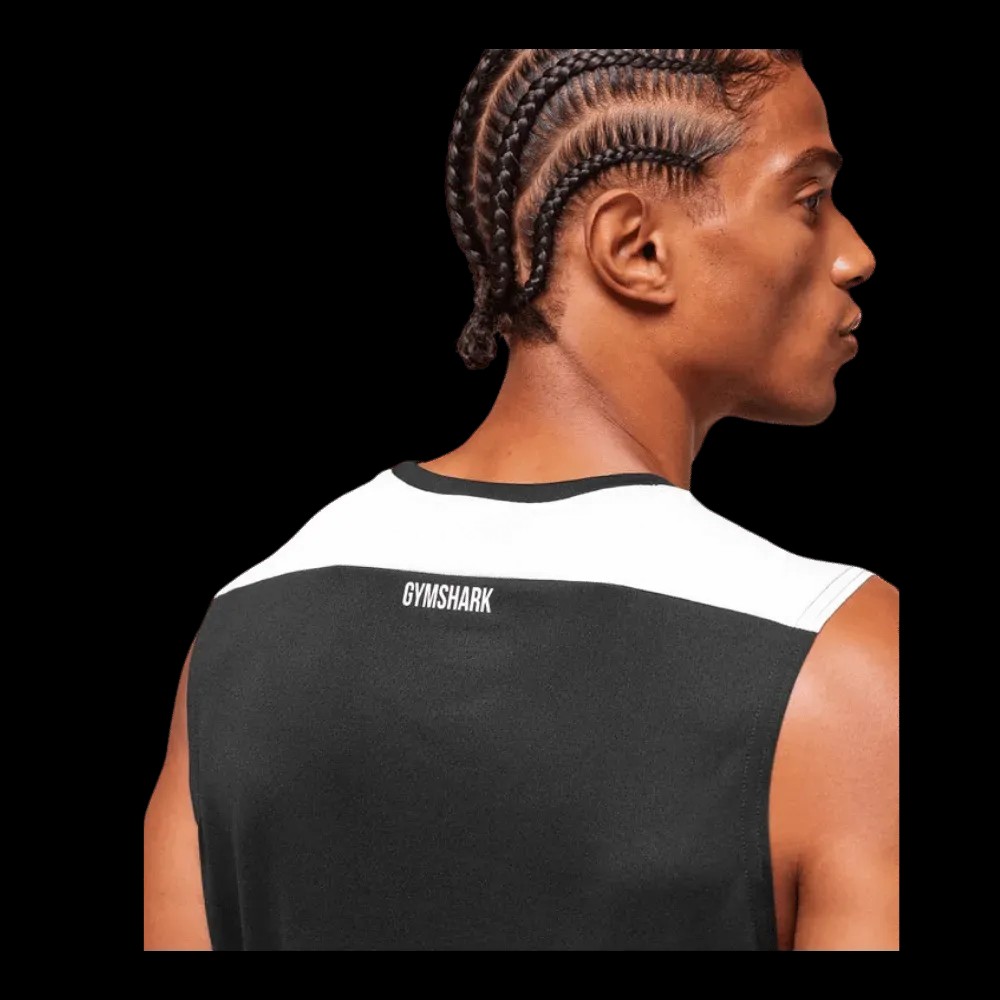 Gymshark Arrival Block Tank Regular Fit Black - HypeFly India View 5