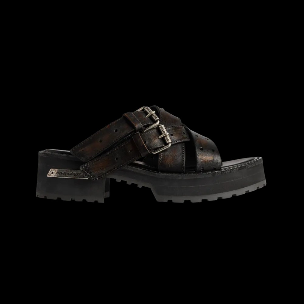 Balenciaga Venom Open Mule In Brown - HypeFly India View 1
