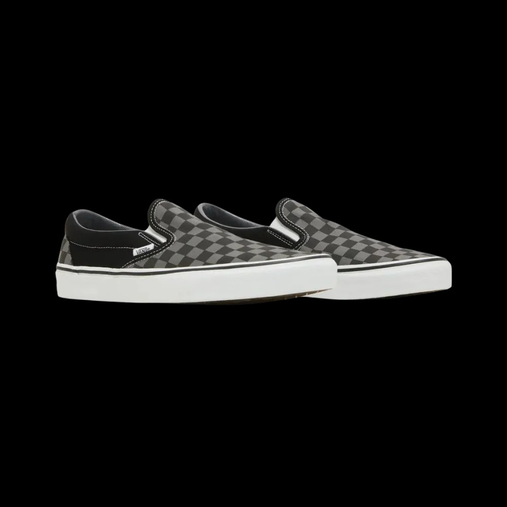 Vans Classic Slip-On Checkerboard Shoe Pewter Grey - HypeFly India View 5