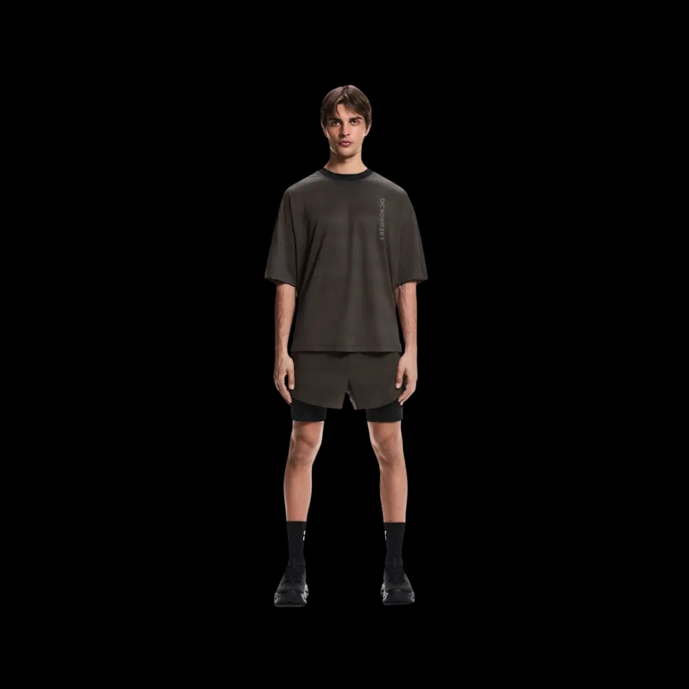 On Running 2-in-1 Shorts Erewhon Espresso | Black - HypeFly India View 1