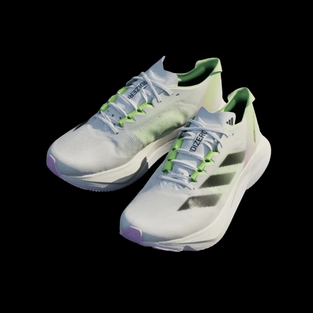 Adidas Adizero Boston 12 'White Green Spark' - HypeFly India View 3