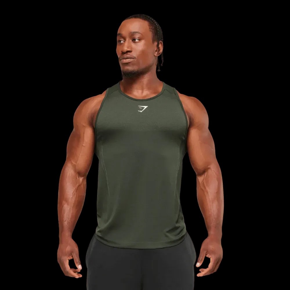 Gymshark Shadow Seamless Stringer Trail Green - HypeFly India View 5