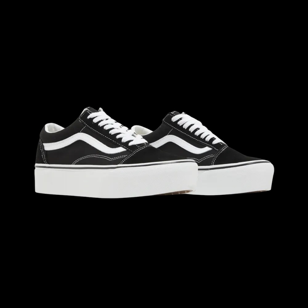 Vans Old Skool Platform Shoe Black And White - HypeFly India View 5