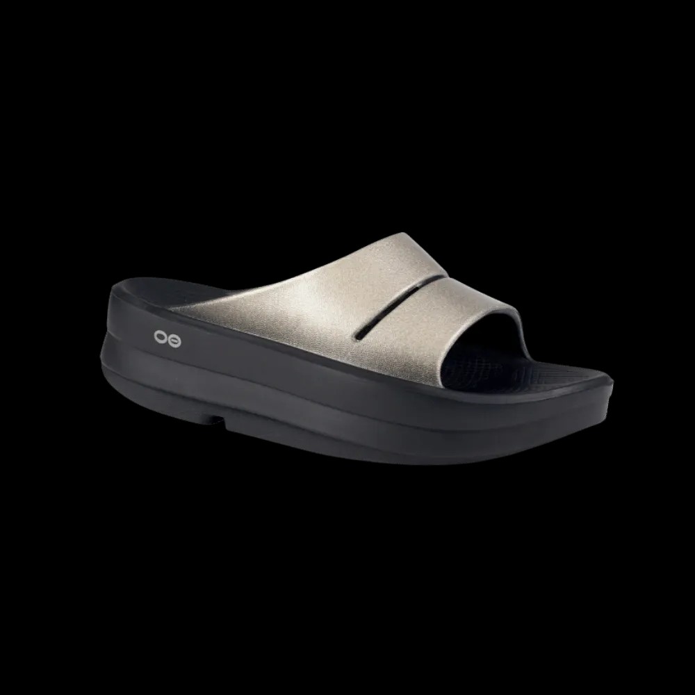 Oofos OOmega OOahh Luxe Sandal - Latte - HypeFly India View 4