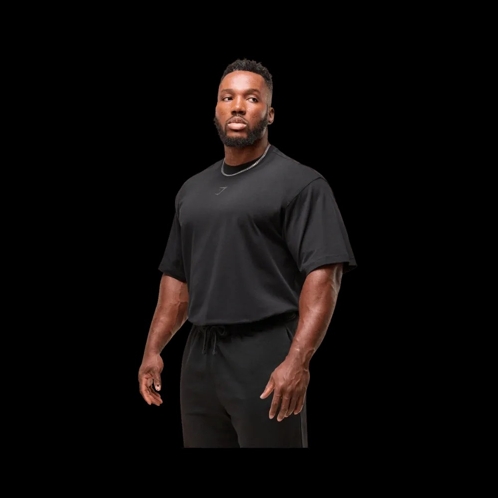 Gymshark Power T-Shirt Oversized Fit Black - HypeFly India View 2
