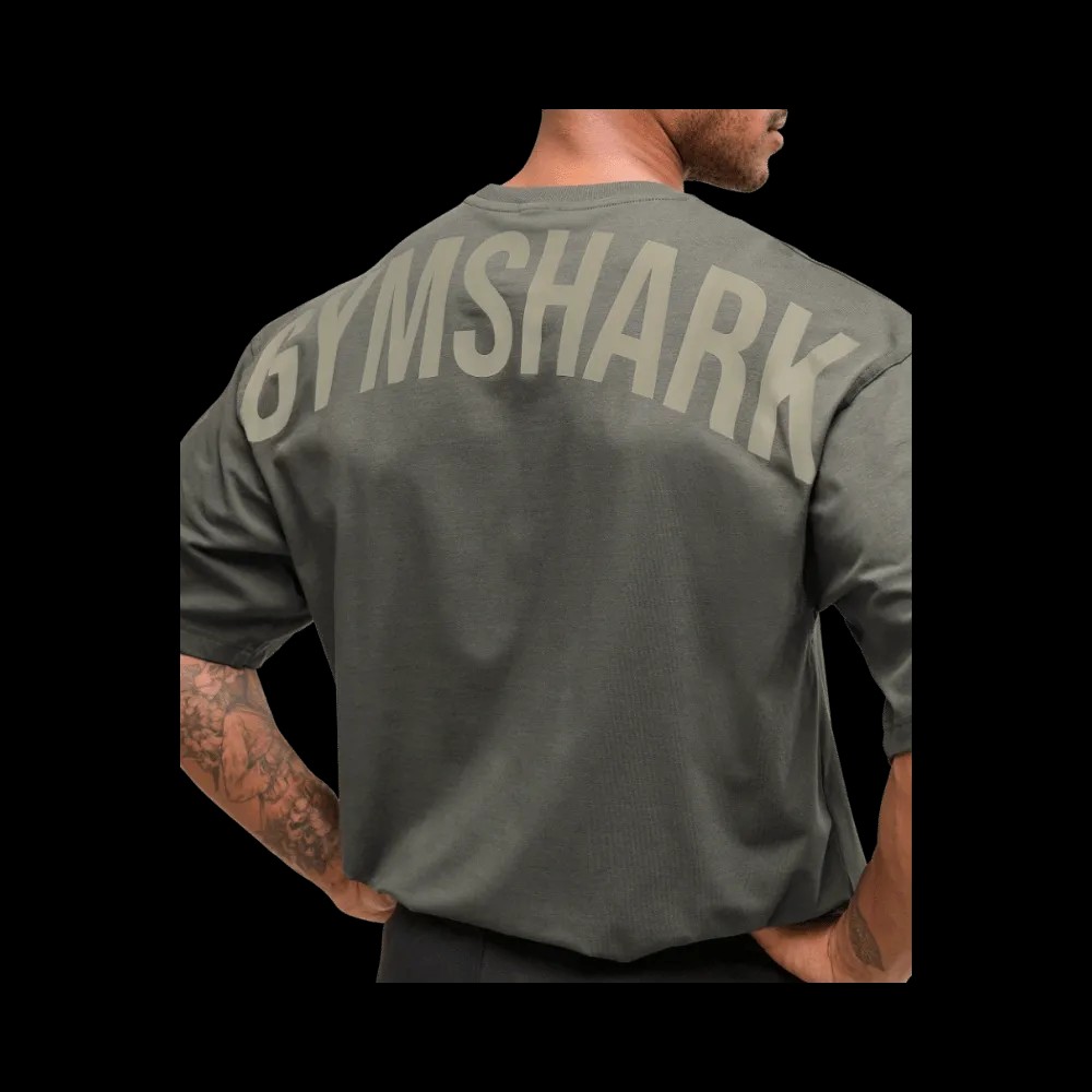 Gymshark Power T-Shirt Oversized Fit Strength Green - HypeFly India View 5