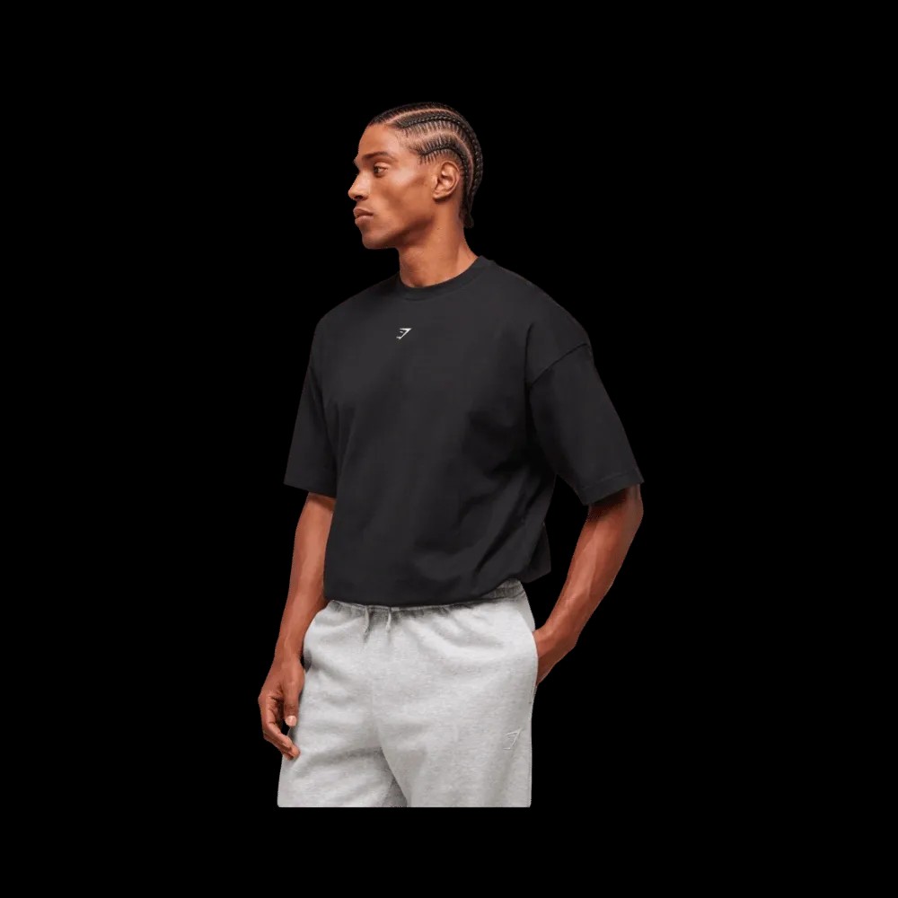 Gymshark Lifting Club Flex T-Shirt Oversized Fit Black - HypeFly India View 2