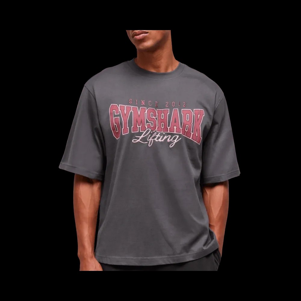Gymshark Lifting Essentials T-Shirt Oversized Fit Onyx Grey - HypeFly India View 3