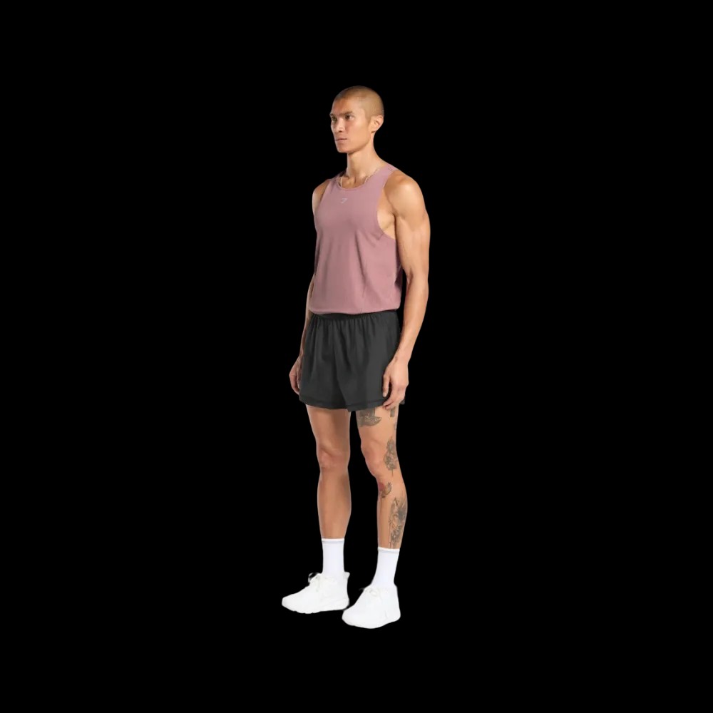 Gymshark Running Tank Slim Fit Brick Brown - HypeFly India View 5