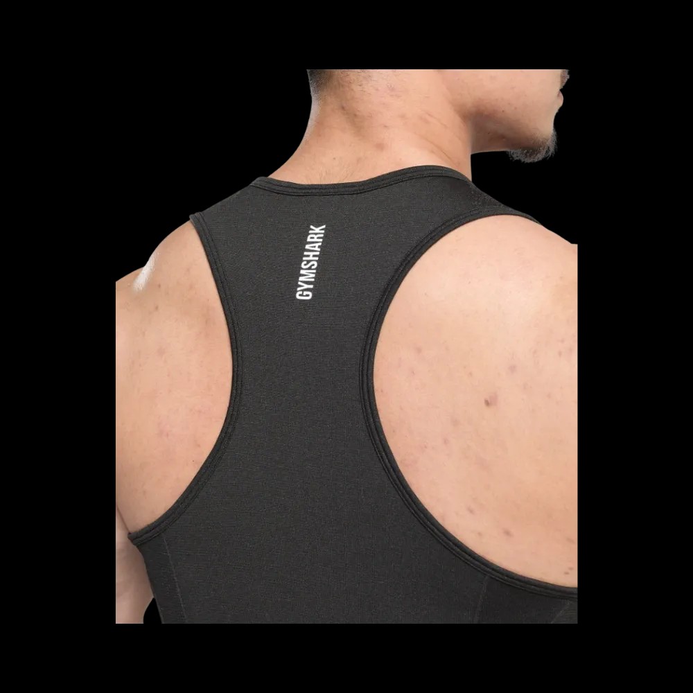 Gymshark Shadow Seamless Stringer Slim Fit Black - HypeFly India View 4