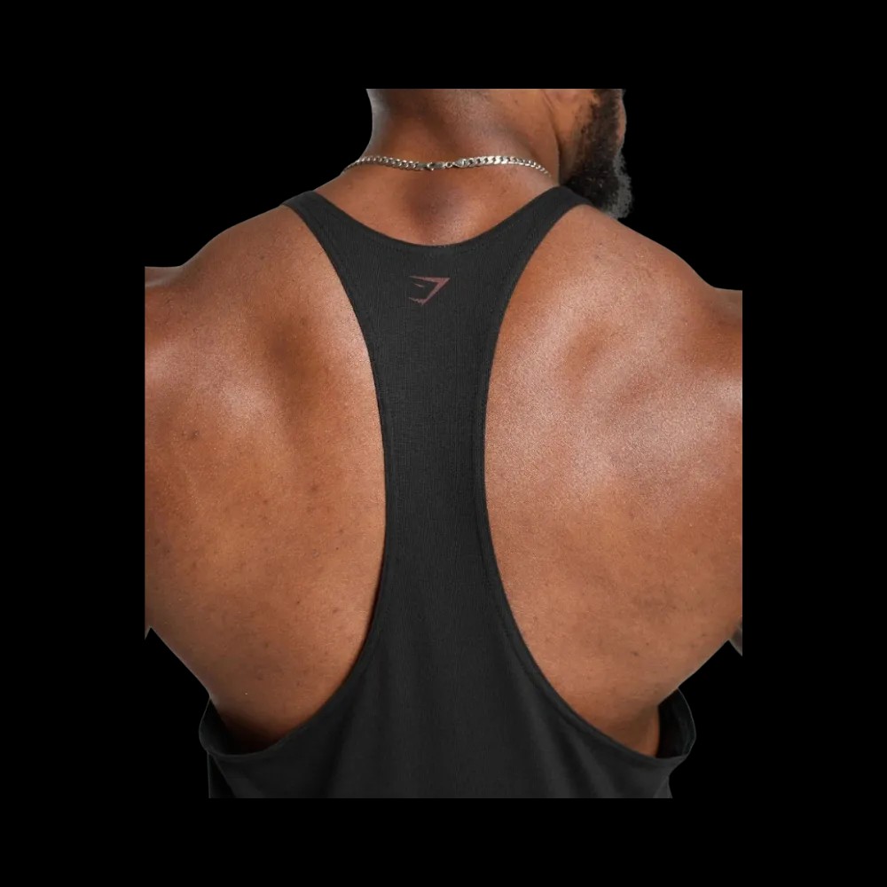 Gymshark Heavy Duty Stringer Slim Fit Black - HypeFly India View 4