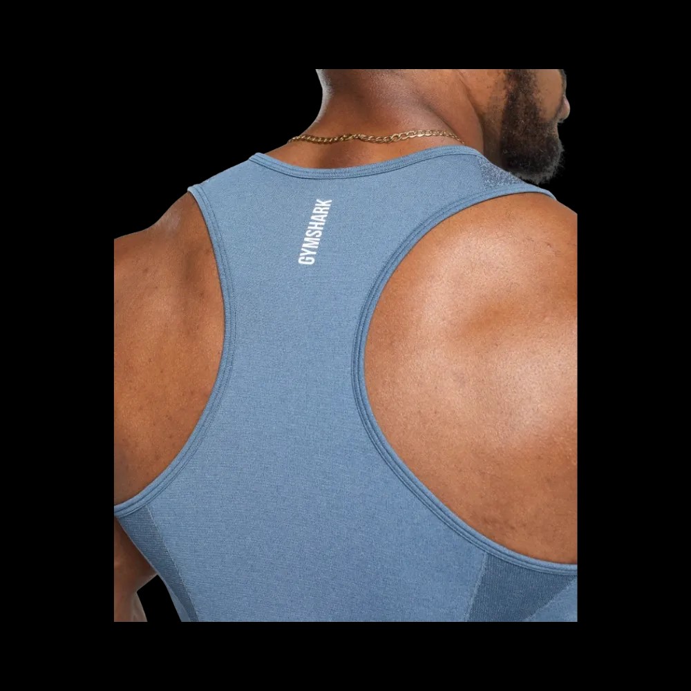 Gymshark Shadow Seamless Stringer Slim Fit Faded Blue - HypeFly India View 5