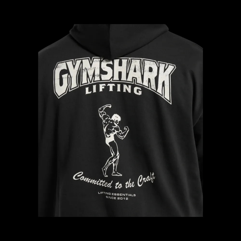 Gymshark Committed to the Craft Hoodie Oversized Fit Black - HypeFly India View 5
