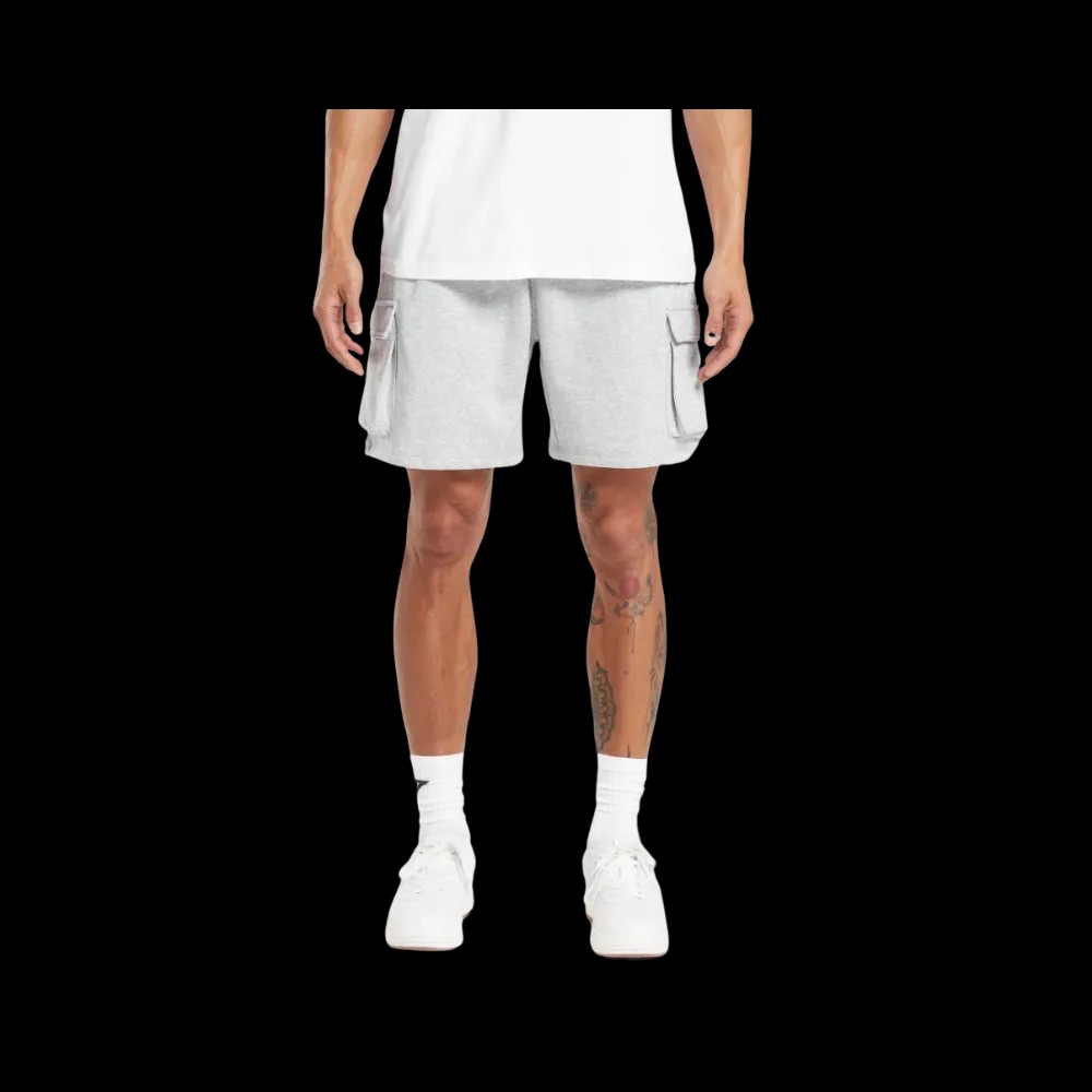 Gymshark Crest Cargo 7" Shorts Slim Fit Light Grey Marl - HypeFly India View 1