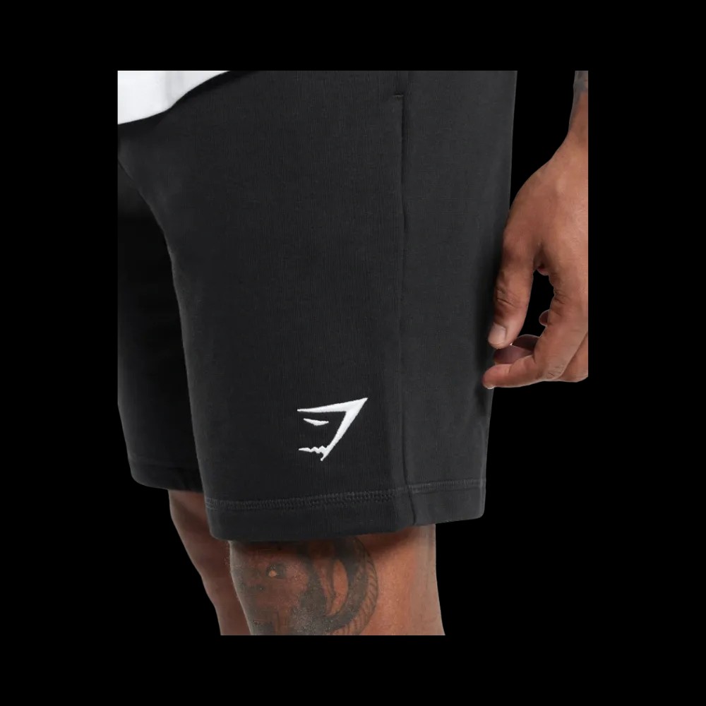 Gymshark Crest 9" Shorts Slim Fit Black - HypeFly India View 5