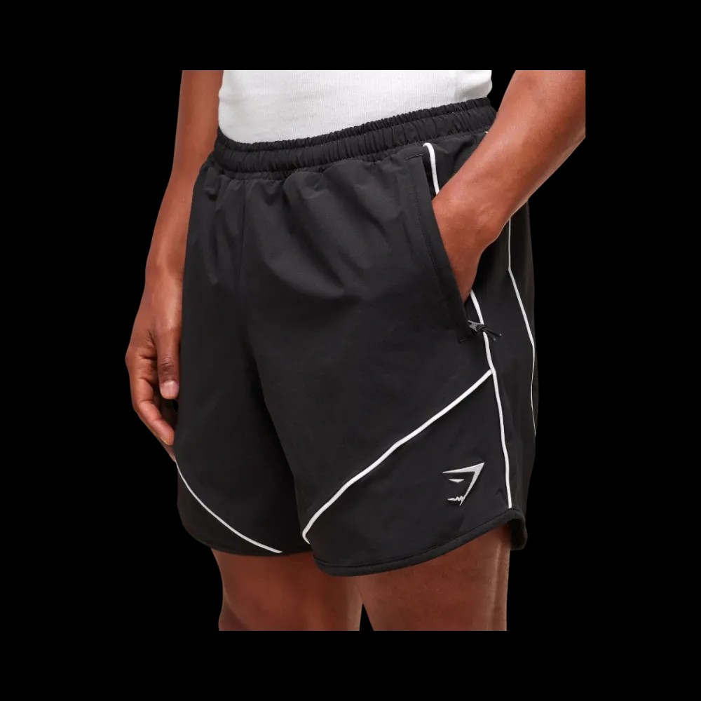 Gymshark Retro Shorts Regular Fit Black - HypeFly India View 5