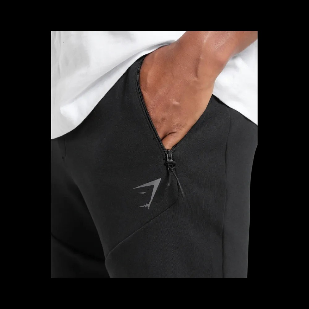 Gymshark Interlock Tech 6" Shorts Slim Fit Black - HypeFly India View 4