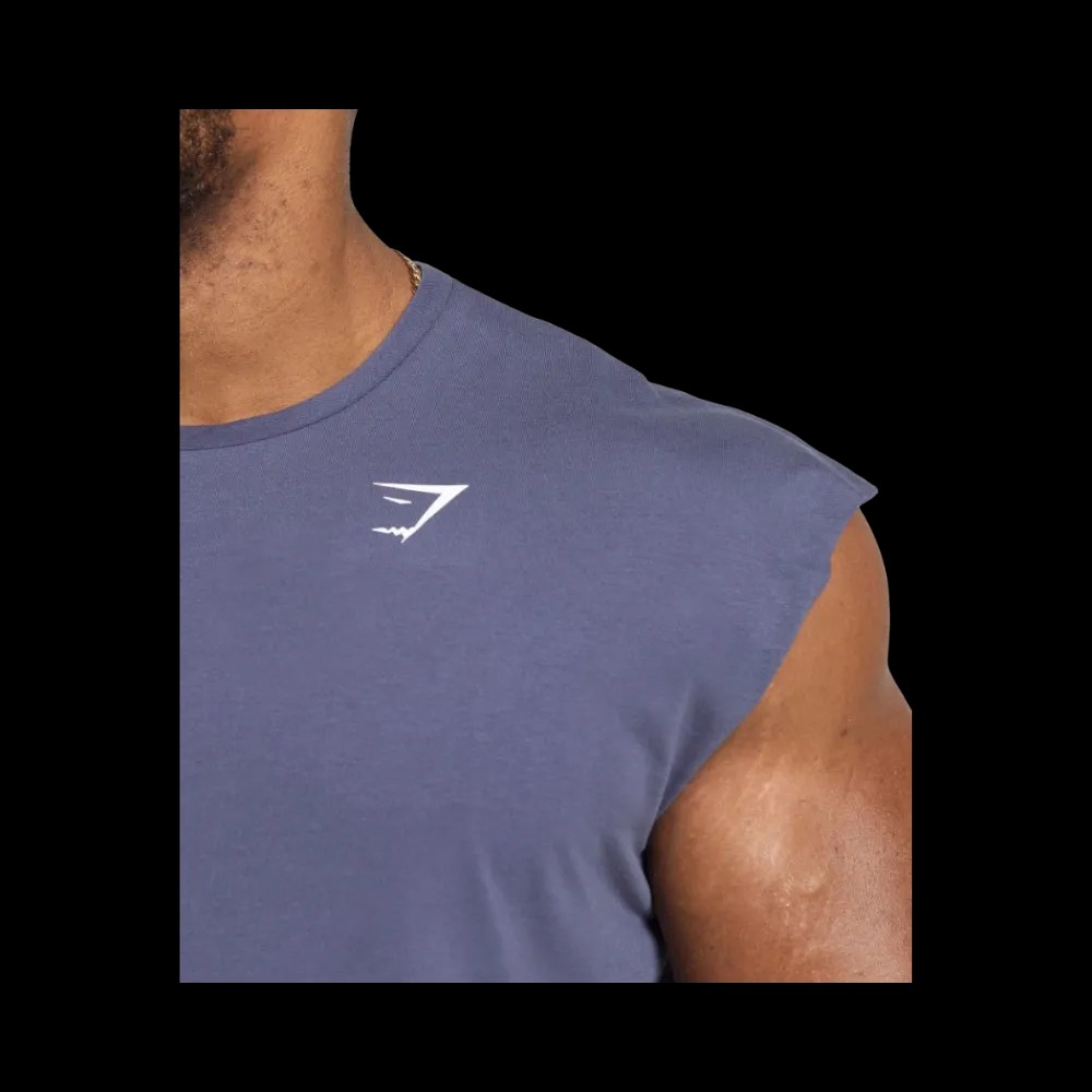 Gymshark Critical Cut Off Tank Slim Fit Weighted Purple - HypeFly India View 5