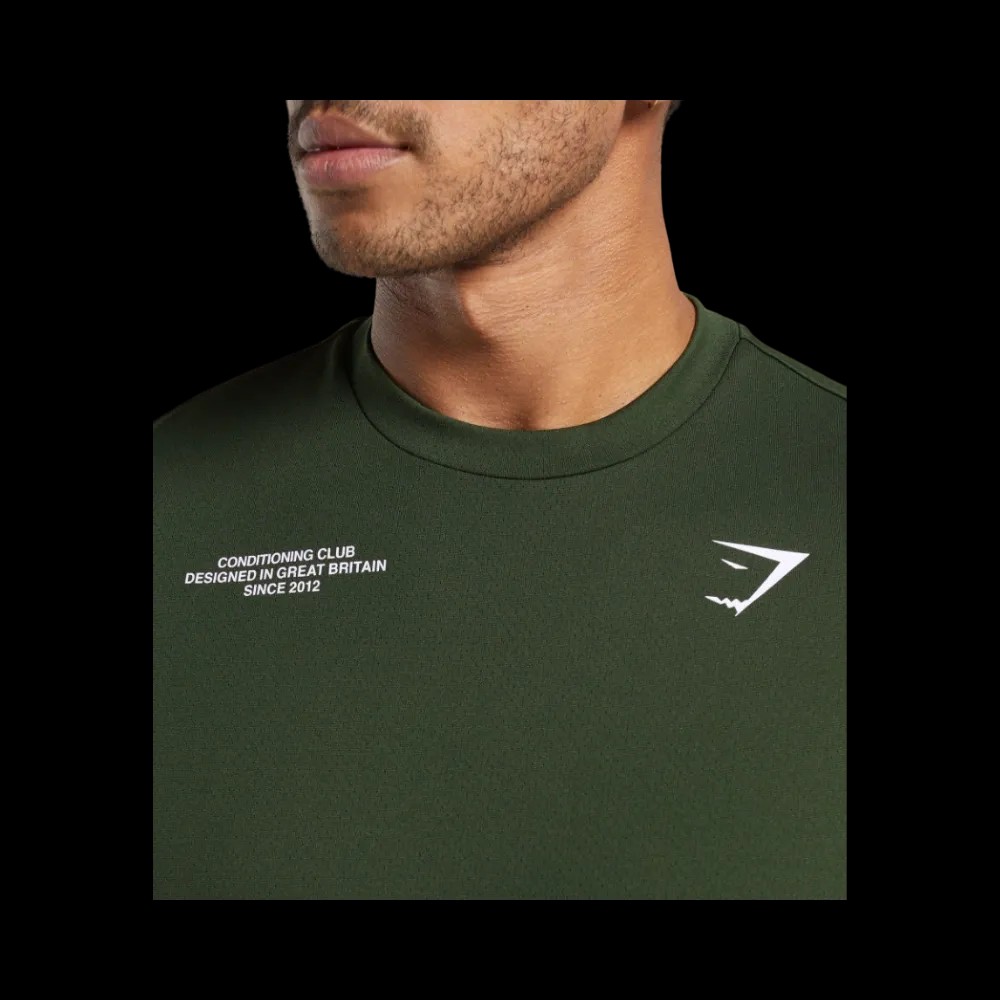 Gymshark Conditioning Club Tank Oversized Fit Trail Green - HypeFly India View 2
