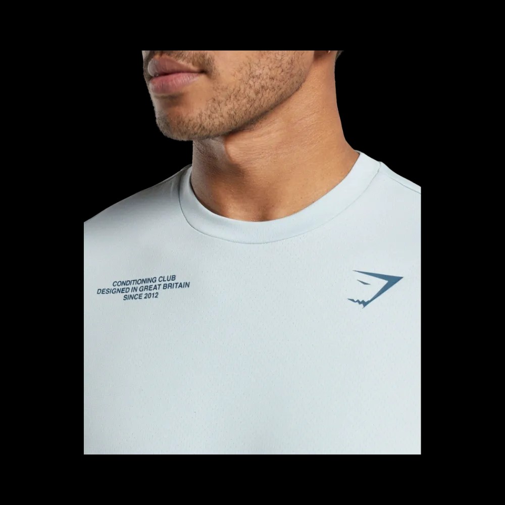 Gymshark Conditioning Club Tank Oversized Fit Cool Blue - HypeFly India View 5