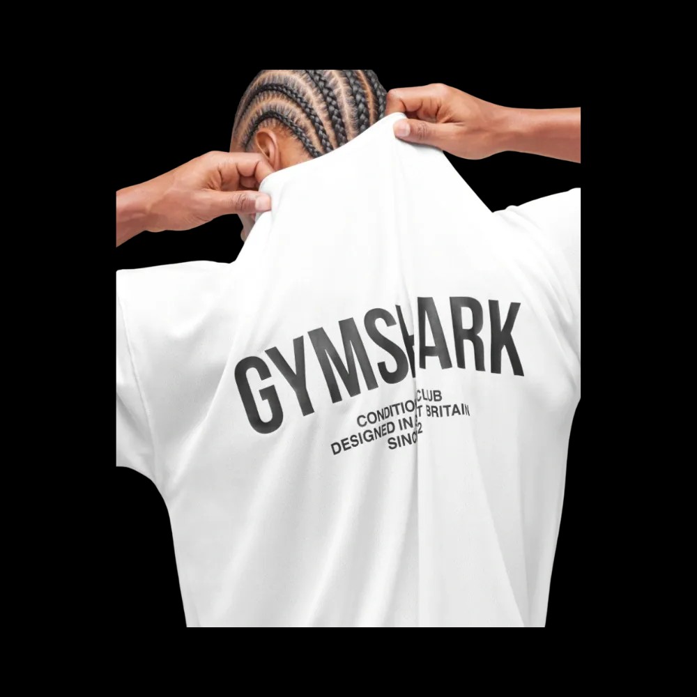 Gymshark Conditioning Club Oversized T-Shirt White - HypeFly India View 4