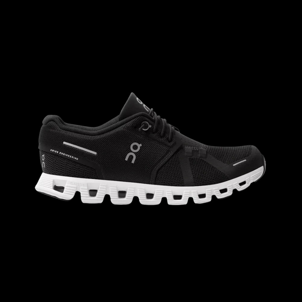 Cloud 5 Black White On Running - HypeFly India View 1