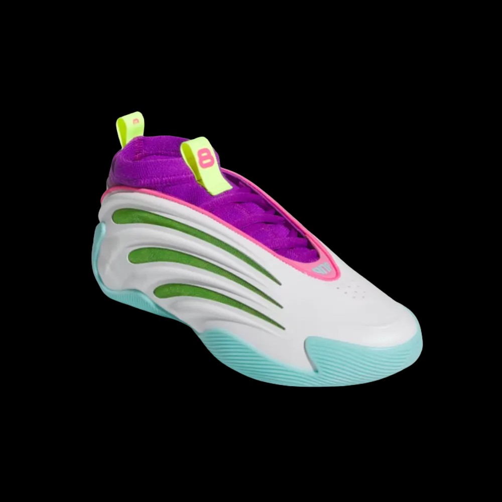 Adidas Harden x Jalen Williams Vol. 9 'White Lucid Lime Pink' - HypeFly India View 5