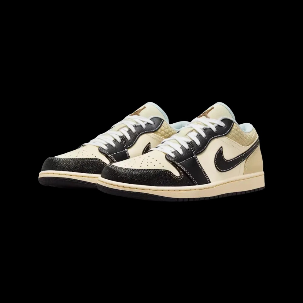 Air Jordan 1 Low SE 'Coconut Milk Black Muslin' - HypeFly India View 4