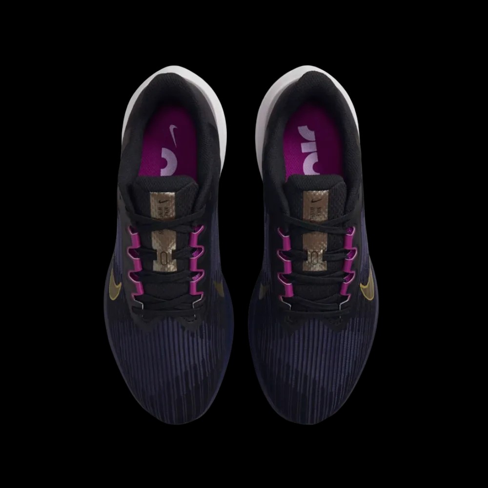 Nike Air Winflo 9 'Black Gold Suede' - HypeFly India View 5