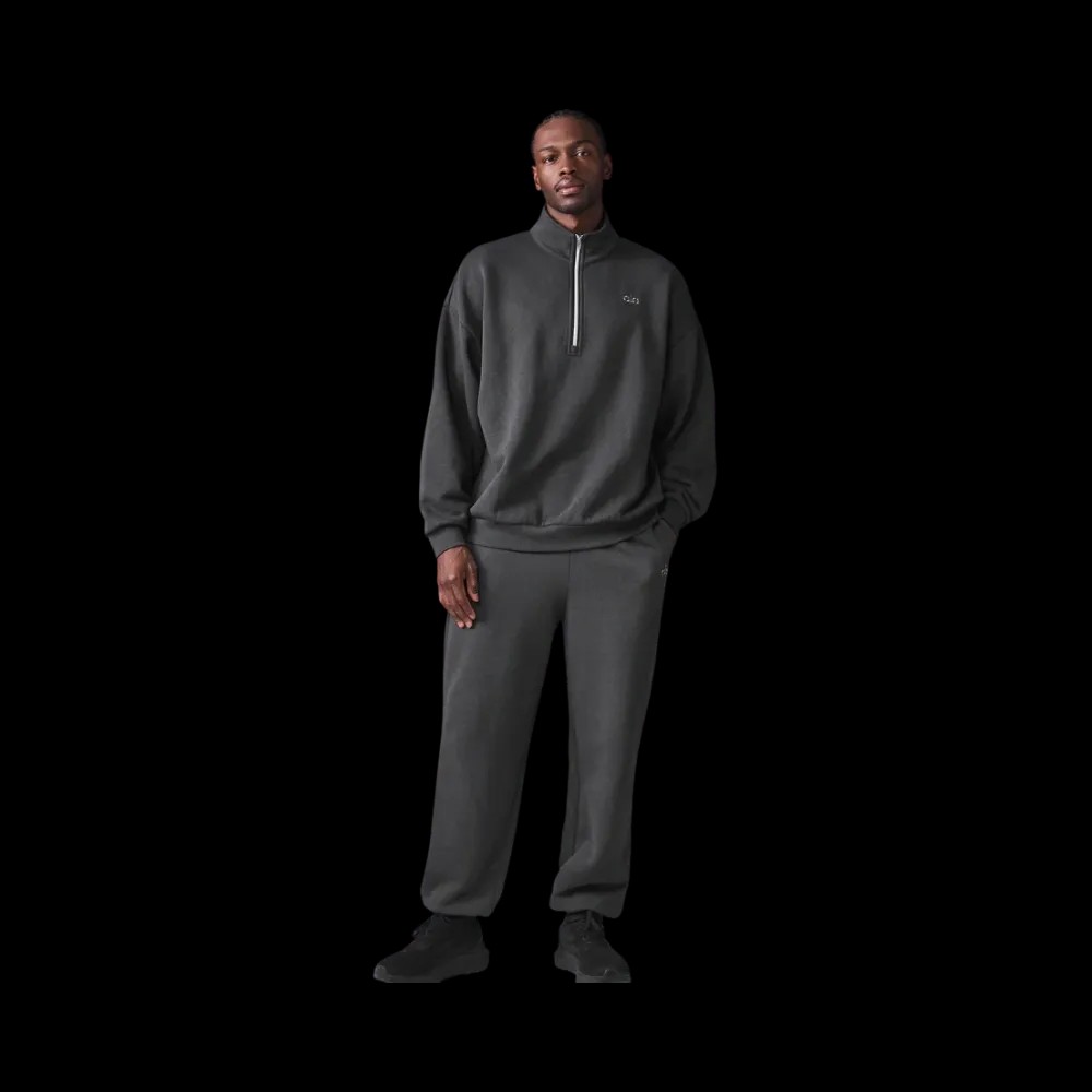 Alo Men's Accolade 1/4 Zip Pullover Anthracite - HypeFly India View 2
