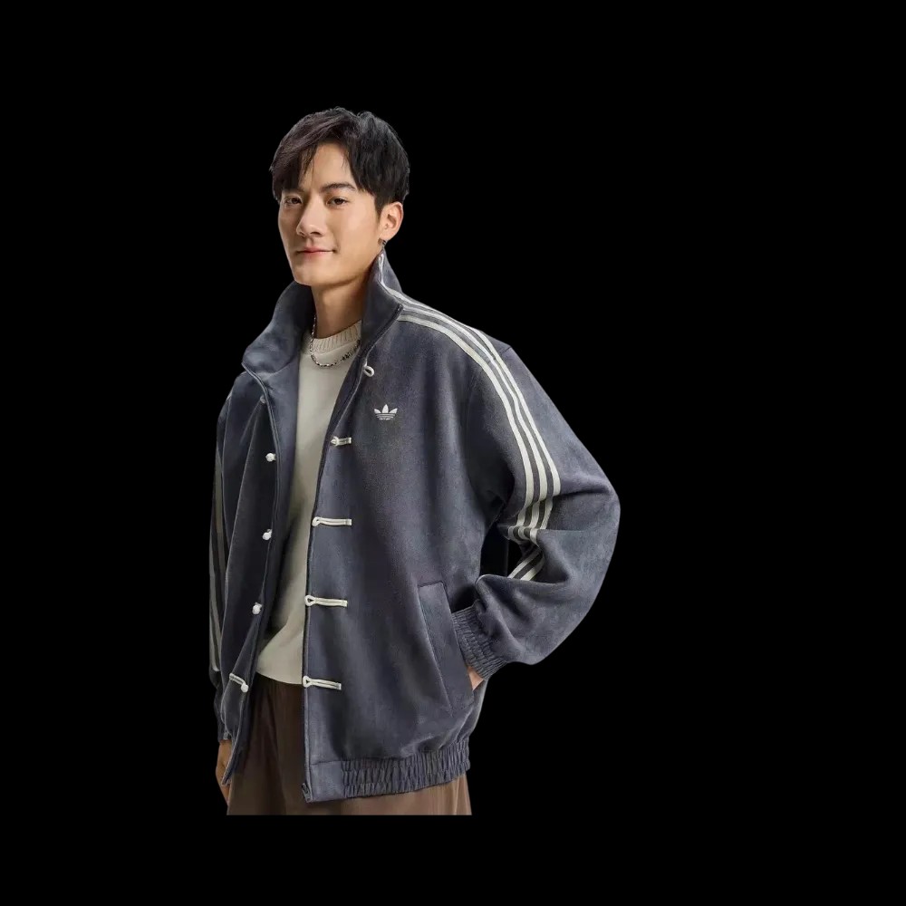 Adidas Originals CTT Chinese Track Top Casual Jacket Dark Grey - HypeFly India View 4