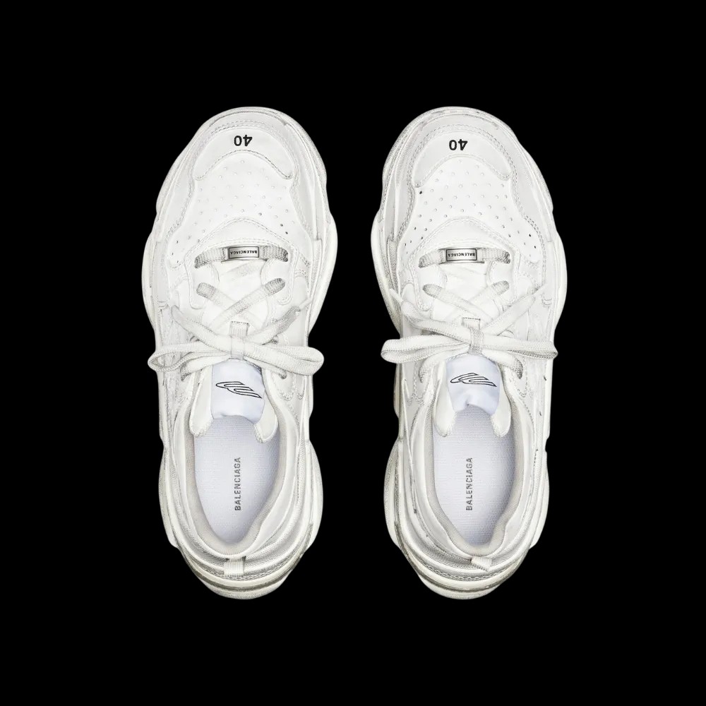 Balenciaga Triple S Sporty Sneaker In White - HypeFly India View 4